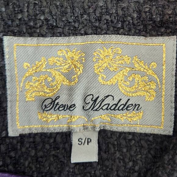 Steve Madden Button Front Wool Blend Cape Poncho Women's Size Small - Picture 2 of 7